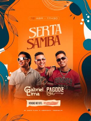 Flyer Próximos Shows Serta Samba PSD Editável