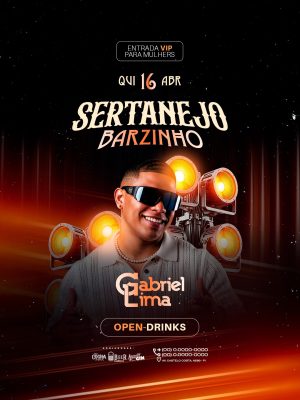 Flyer Próximos Shows Sertanejo Barzinho PSD Editável