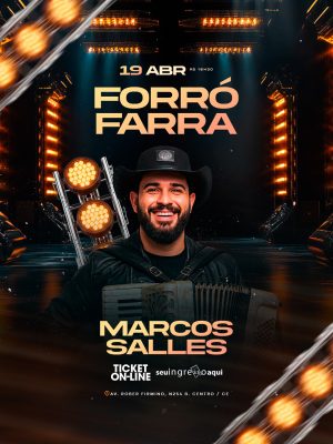 Flyer Próximos Shows Forró Farra Marcos Salles PSD Editável