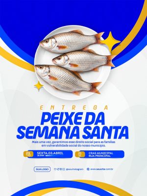 Semana Santa Entrega Peixe da Semana Santa Evento Social PSD Editável