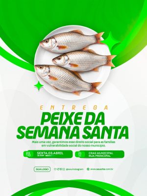 Semana Santa Entrega Peixe da Semana Santa Template PSD Editável