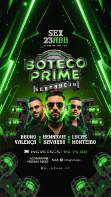 BOTECA PRIME Sexta 23 ABR de Sertanejo em Blumenau PSD Editável