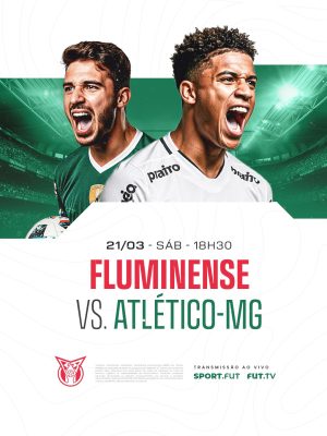 Brasileirão Futebol Fluminense vs Atlético-MG PSD Editável