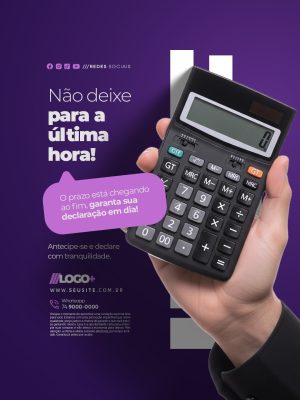 Imposto de Renda Não Deixe Para Última Hora PSD Editável