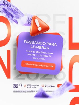 Imposto de Renda Passando para Lembrar Você Já Declarou PSD Editável