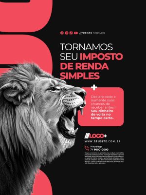 Tornamos Seu Importo de Renda Simples Simples PSD Editável