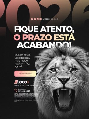 Imposto de Renda Fique Atento O Prazo Está Acabando PSD Editável