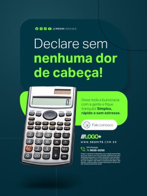 Imposto de Renda Declare sem Nenhuma Dor de Cabeça PSD Editável