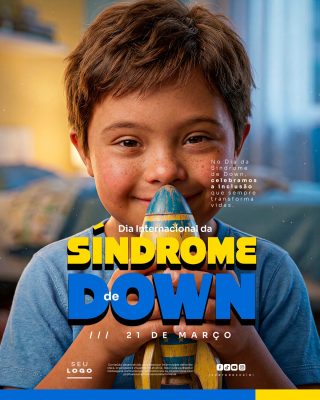 Dia Internacional da Síndrome de Down 21 de Março PSD Editável