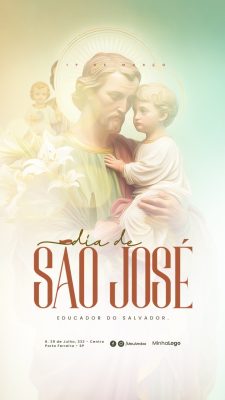 Story Dia de São José 19 de Março Educador do Salvador PSD Editável