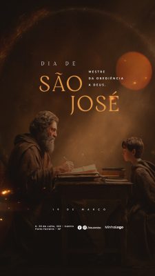 Story Dia de São José 19 de Março Mestre da Obediência a Deus PSD Editável