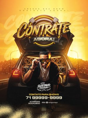 Contrate Agora Agende seu show Social Media Feed PSD Editável