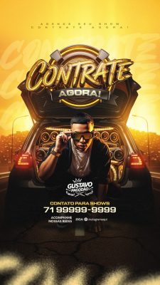 Contrate Agora Agende seu show Social Media Story PSD Editável