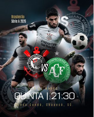 Brasileirão Série A 2026 Corinthians VS Chapecoense Quinta 21:30 PSD Editável