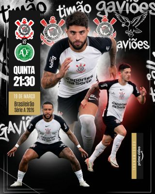 Corinthians vs Chapecoense Quinta 21:30 Brasileirão 2026 PSD Editável