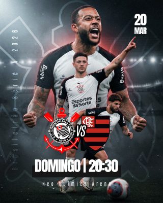Brasileirão Série A Corinthians vs Flamengo Evento Esportivo PSD Editável