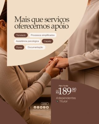 Funerária Mais Que Serviços Oferecemos Apoio PSD Editável