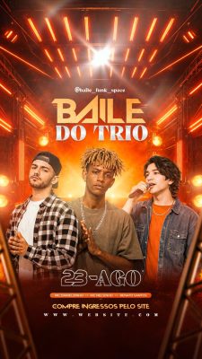 Baile do Trio 23 de Agosto MCs Danielzinho Nelsinho Renato PSD Editável