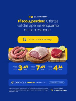 Supermercado Piscou Perdeu Ofertas Válidas Apenas Enquanto Dura Estoque PSD Editável