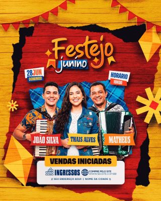 Festejo Junino 28 JUN Vendas Iniciadas PSD Editável