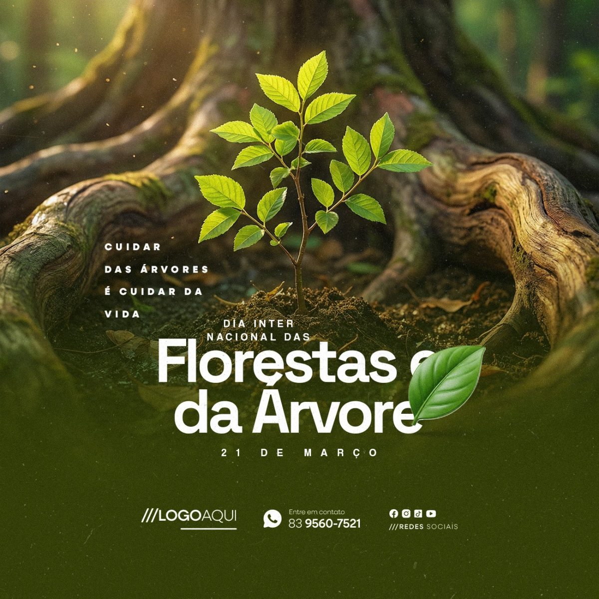 Dia Internacional das Florestas e da Árvore 21 de Março PSD Editável