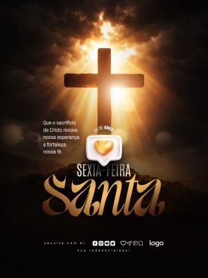Sexta-feira Santa 03 de Abril Renove sua fé e esperança PSD Editável