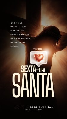 Sexta-feira Santa 03 de Abril Luz do Calvário PSD Editável