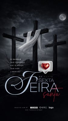 Sexta-Feira Santa O Sangue que Purifica Template Religioso PSD Editável
