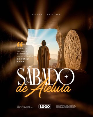 Sábado de Aleluia Tempo de Renovar a Esperança PSD Editável