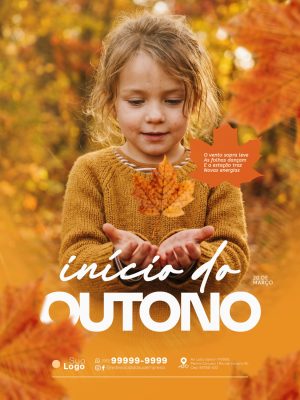 Outono 20 de Março Início da Estação Natureza PSD Editável