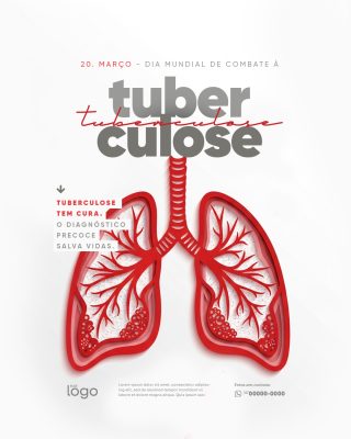 Dia Mundial do Combate à Tuberculose Tem Cura PSD Editável