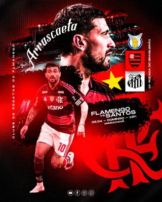 FLYER ESPORTIVO FLAMENGO ARRASCAETA CAMPEONATO BRASILEIRO PSD EDITÁVEL