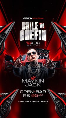 Story Flyer Próximos Shows Baile do Chefin  PSD Editável