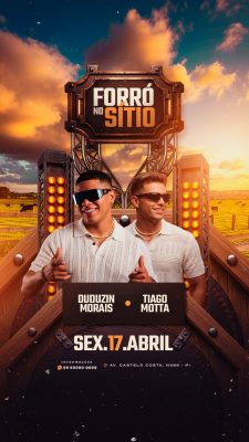 Story Flyer Próximos Shows Forró no Sítio PSD Editável