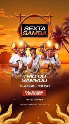 Story Flyer Próximos Shows Sexta Samba Trio do Sambou PSD Editável