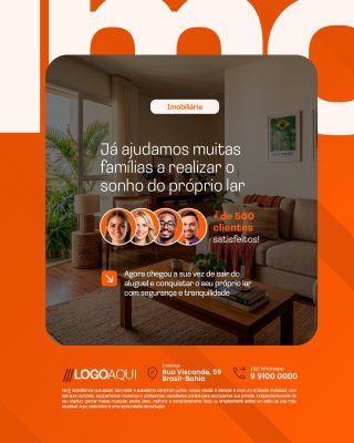 Imobiliária Já Ajudamos Muitas Famílias PSD Editável