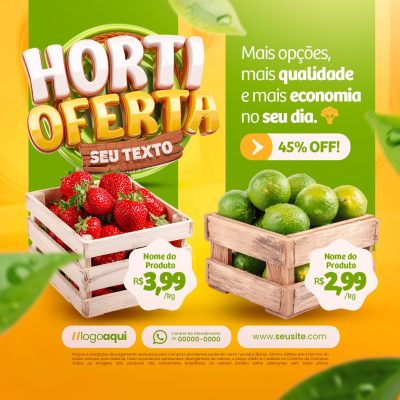 Horti Oferta Mais Opções Mais Qualidade   PSD Editável