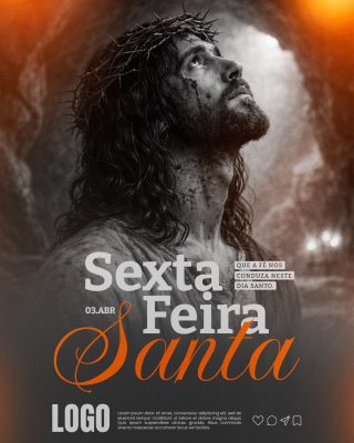 Sexta-feira Santa 03 Abril Que a Fé nos Conduza PSD Editável