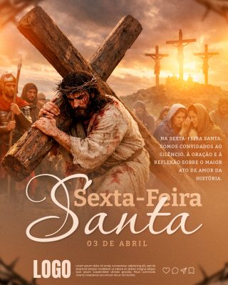 Sexta-Feira Santa 03 de Abril Caminho da Cruz PSD Editável