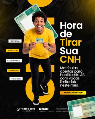 Autoescola Social Media PSD Editável