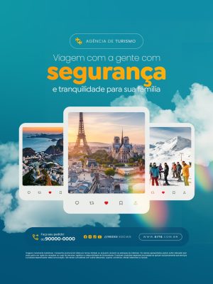 Agência de Turismo Viagem com Segurança e Tranquilidade PSD Editável