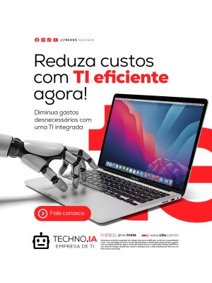 Empresa de TI Reduza Custos com TI Eficiente Agora PSD Editável