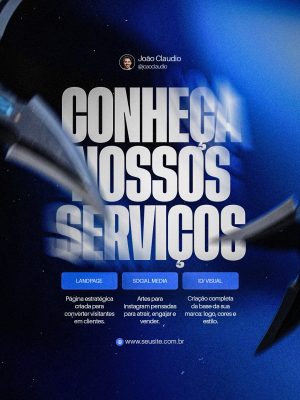 Designer Gráfico Conheça Nossos Serviços PSD Editável