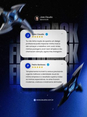 Designer Gráfico Feedback Simplesmente Incrível PSD Editável