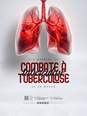 Dia Mundial de Combate á Tuberculose 24 de Março PSD Editável