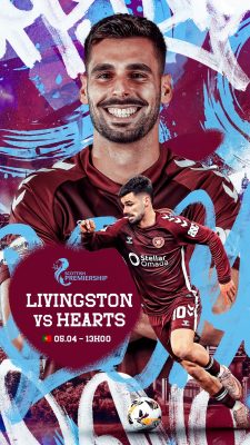 Futebol Escocês Premiership Livingston vs Hearts PSD Editável