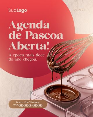 Páscoa Agenda Aberta a época mais doce do ano chegou PSD Editável