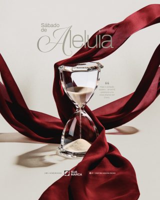 Sábado de Aleluia Mensagem Reflexiva Páscoa Cristã PSD Editável