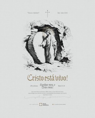 Páscoa Cristo está Vivo Reflita Amor Infinito de Jesus PSD Editável