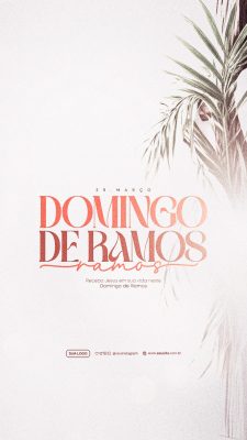 Domingo de Ramos 29 Março Mensagem Religiosa PSD Editável